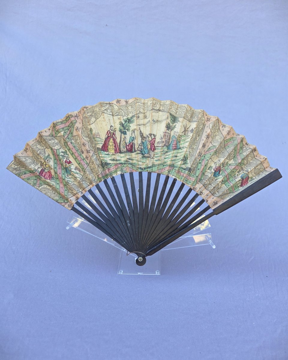 An Antique 18th-century Fan, An Astronomical Telescope