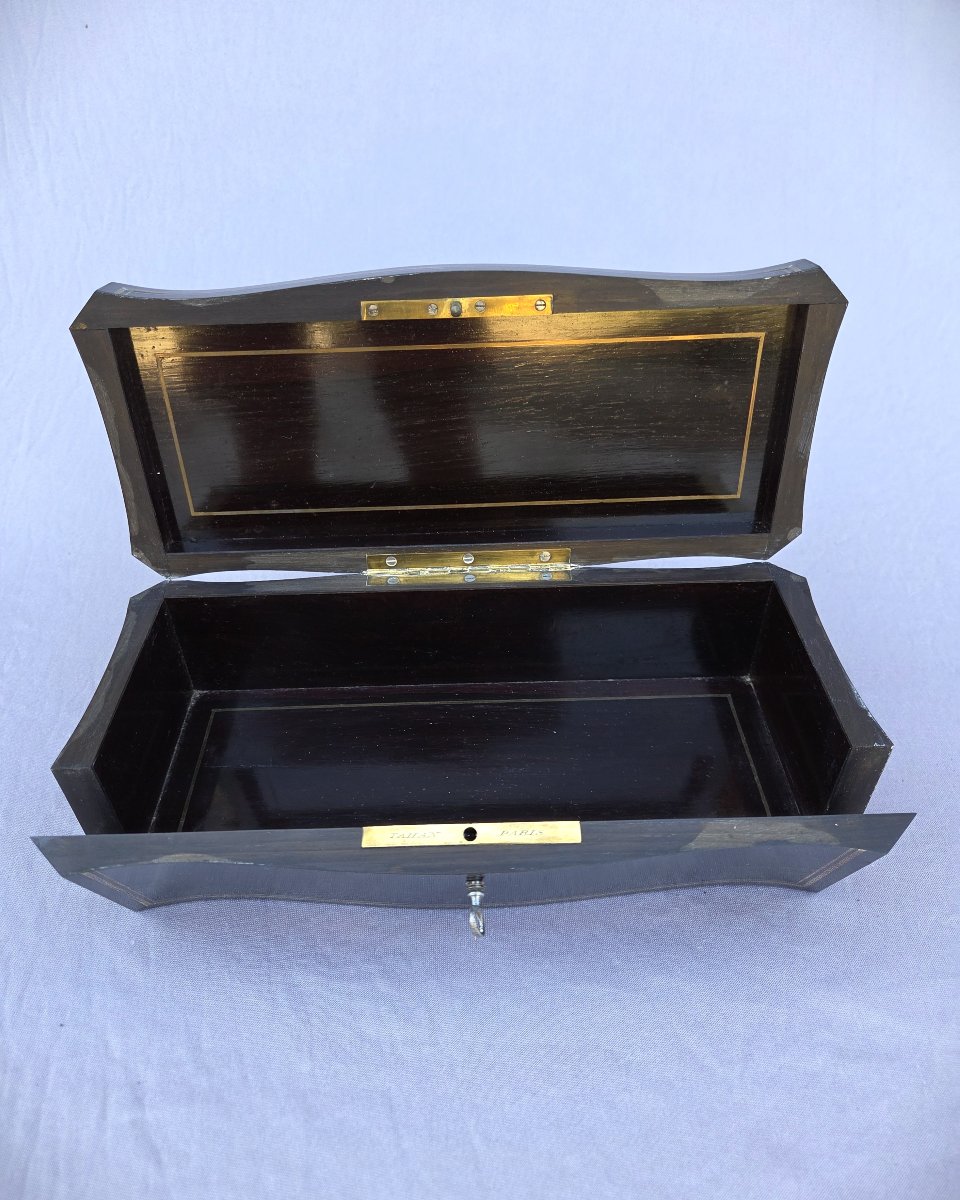 19 Th Century Box By Tahan, Paris; Semi-precious Stones-photo-4