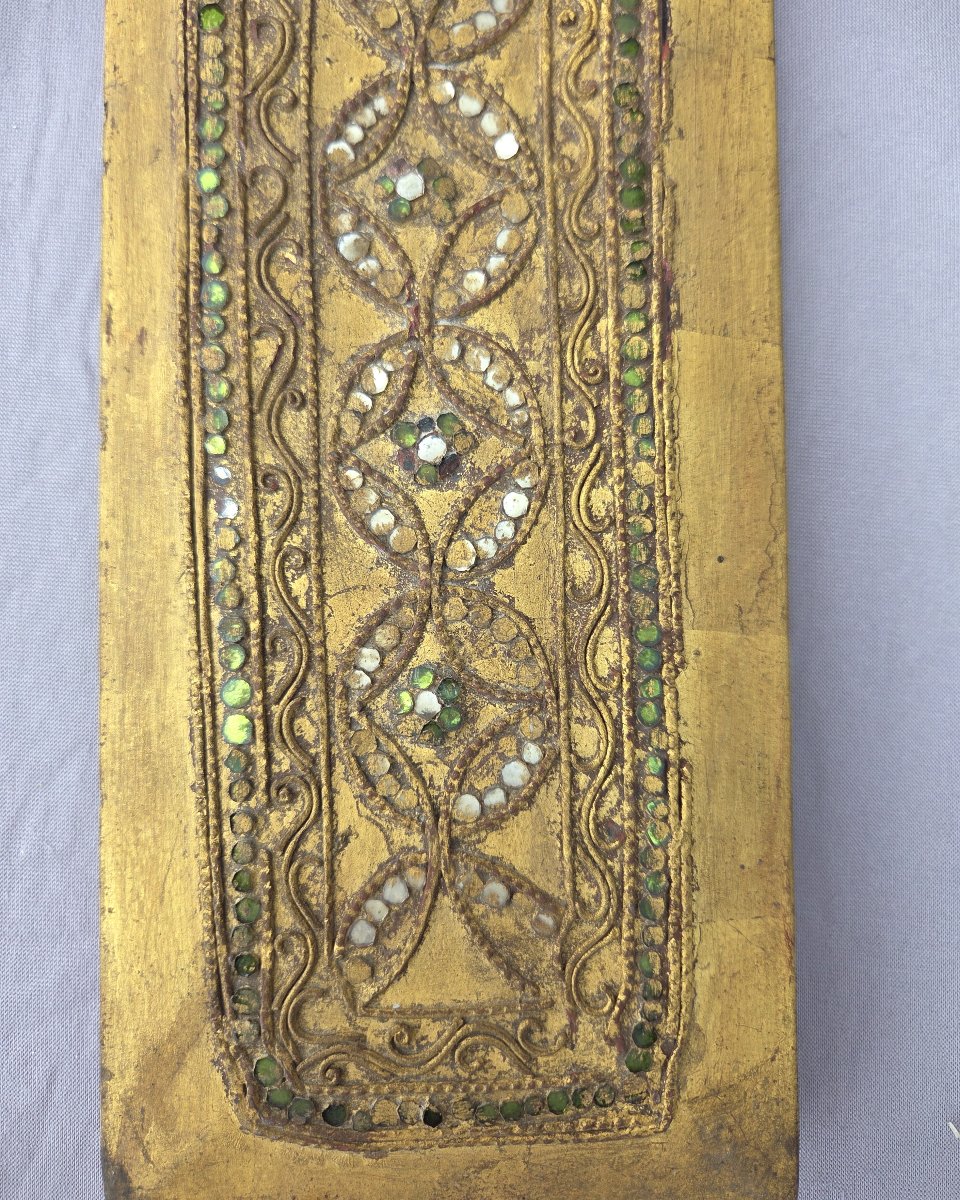 Manuscrit pliant Sutras Bouddhiste, Birmanie, fin du XIXe siècle-photo-4