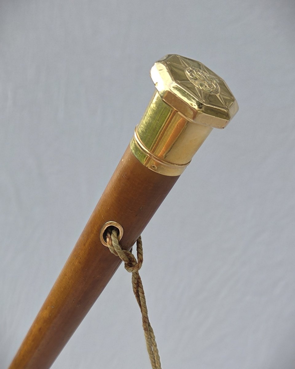 18th-century Louis XVI-era Cane With An 18-karat Gold Pommel-photo-2