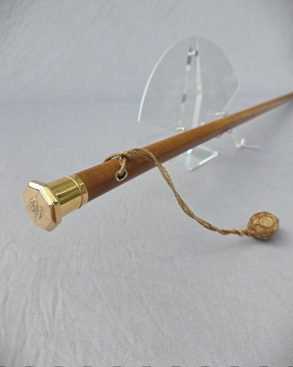 18th-century Louis XVI-era Cane With An 18-karat Gold Pommel-photo-2