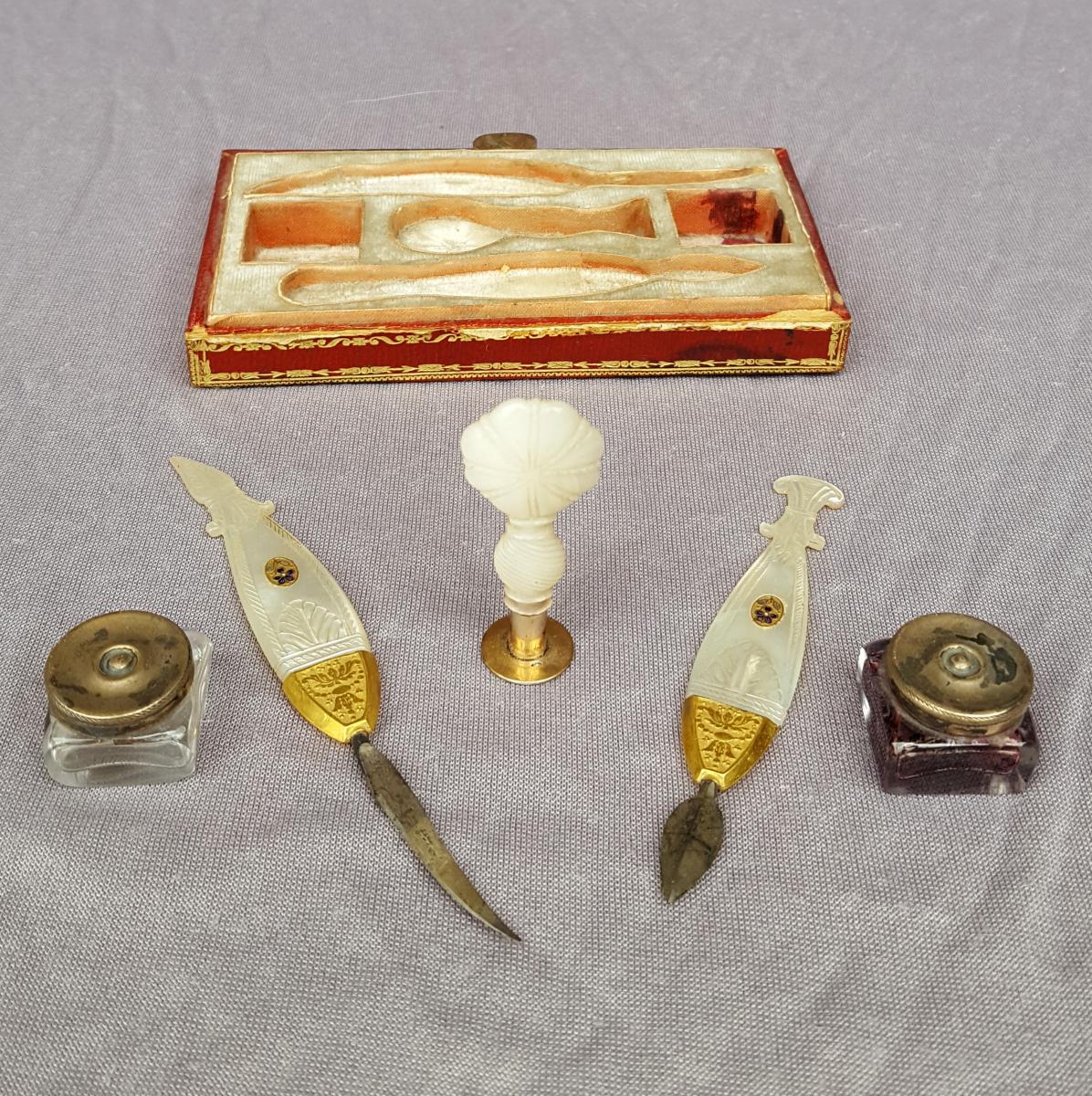 Nécessaire d’écriture, Palais Royal Paris, vers 1820-photo-4