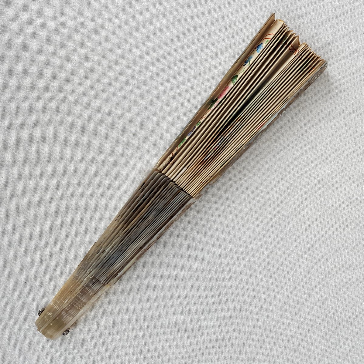 Eventail « La partie de Campagne », Gouache, Nacre…-photo-6