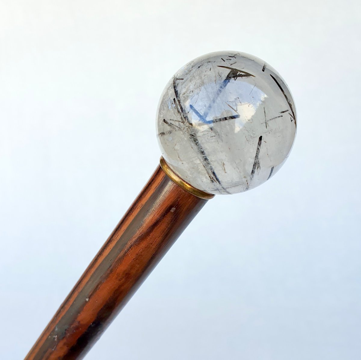 Art Deco Style Cane, Glass Knob