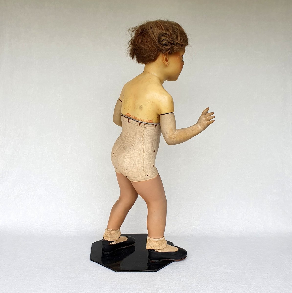 Edwardian  Imans Wax Mannequin, Young Girl With Blond Hair-photo-4
