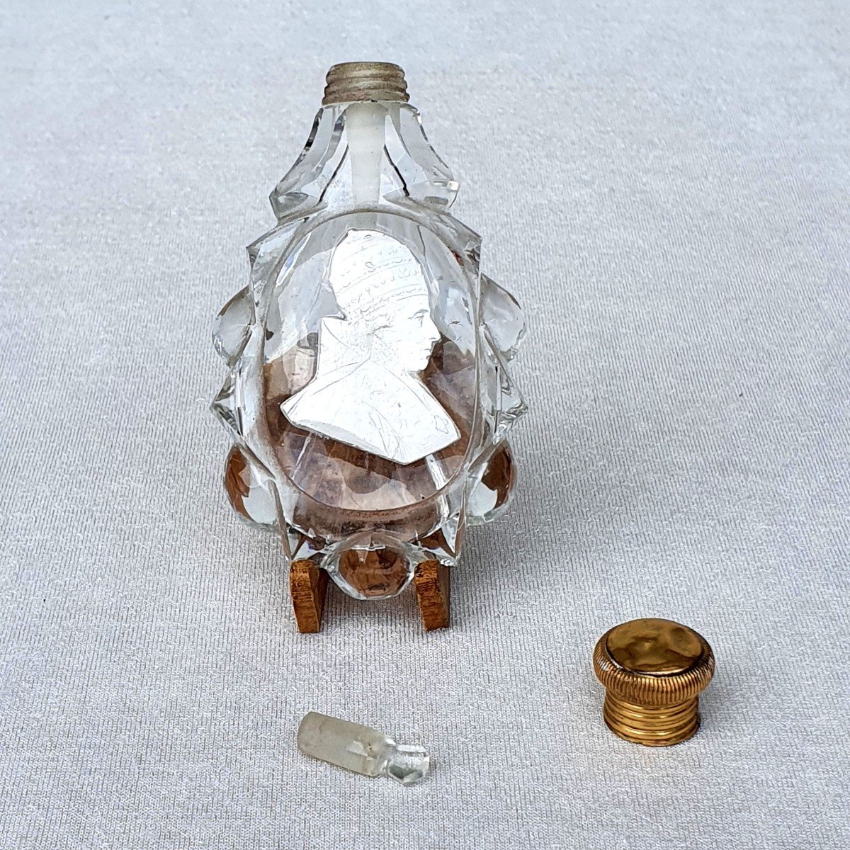 Crystal Scent Bottle, Pope Pie 7, Circa 1810-photo-4