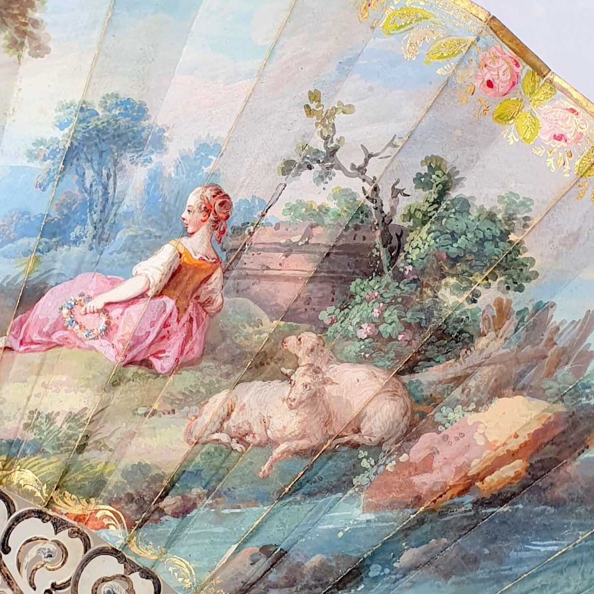 Mother-of-pearl Fan, Circa 1880, In The Style Of Louis XV Period Fans-photo-4