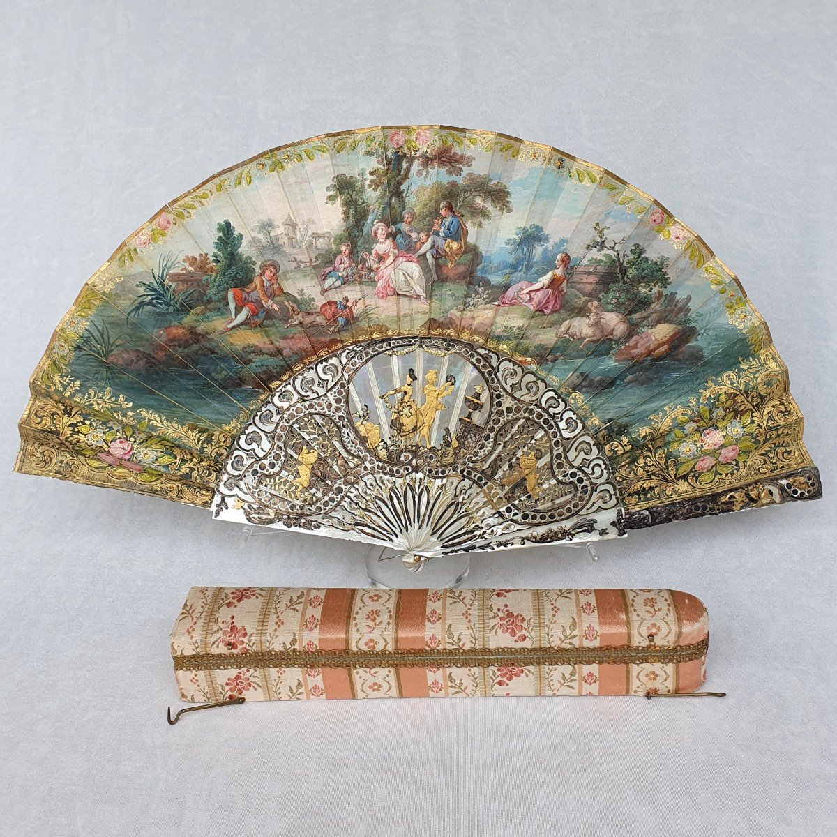 Mother-of-pearl Fan, Circa 1880, In The Style Of Louis XV Period Fans-photo-8