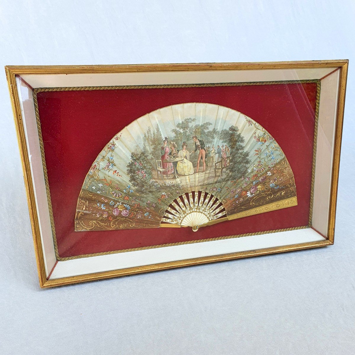 Antique Framed Fan, Circa 1820
