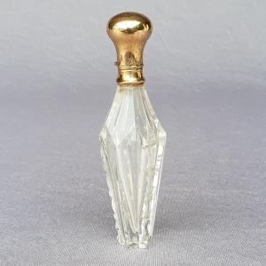 Flacon à sels ou parfum, cristal et or, vers 1880