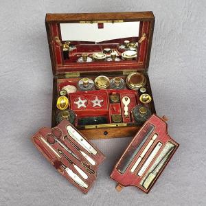 Coffret nécessaire de voyage, vers 1820, Maison Maire à Paris, Orfèvre Pierre Noël Blaquière