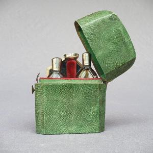 Perfume Kit, Louis XVI Shagreen Pocket Flaconnier