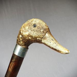 Cane With Duck Head Knob And Glass Eyes