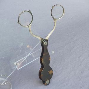 Binocles dit « binocles-ciseaux » fin XVIIIe, écaille, argent, lunettes, lorgnons…