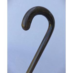 Canne monoxyle en bois précieux, ébène de Macassar