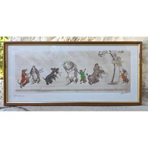 Gravures Humoristique, Les chiens de Paris, Boris O’Klein 1893 – 1985