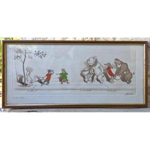 Gravures Humoristique, Les chiens de Paris, Boris O’Klein 1893 – 1985