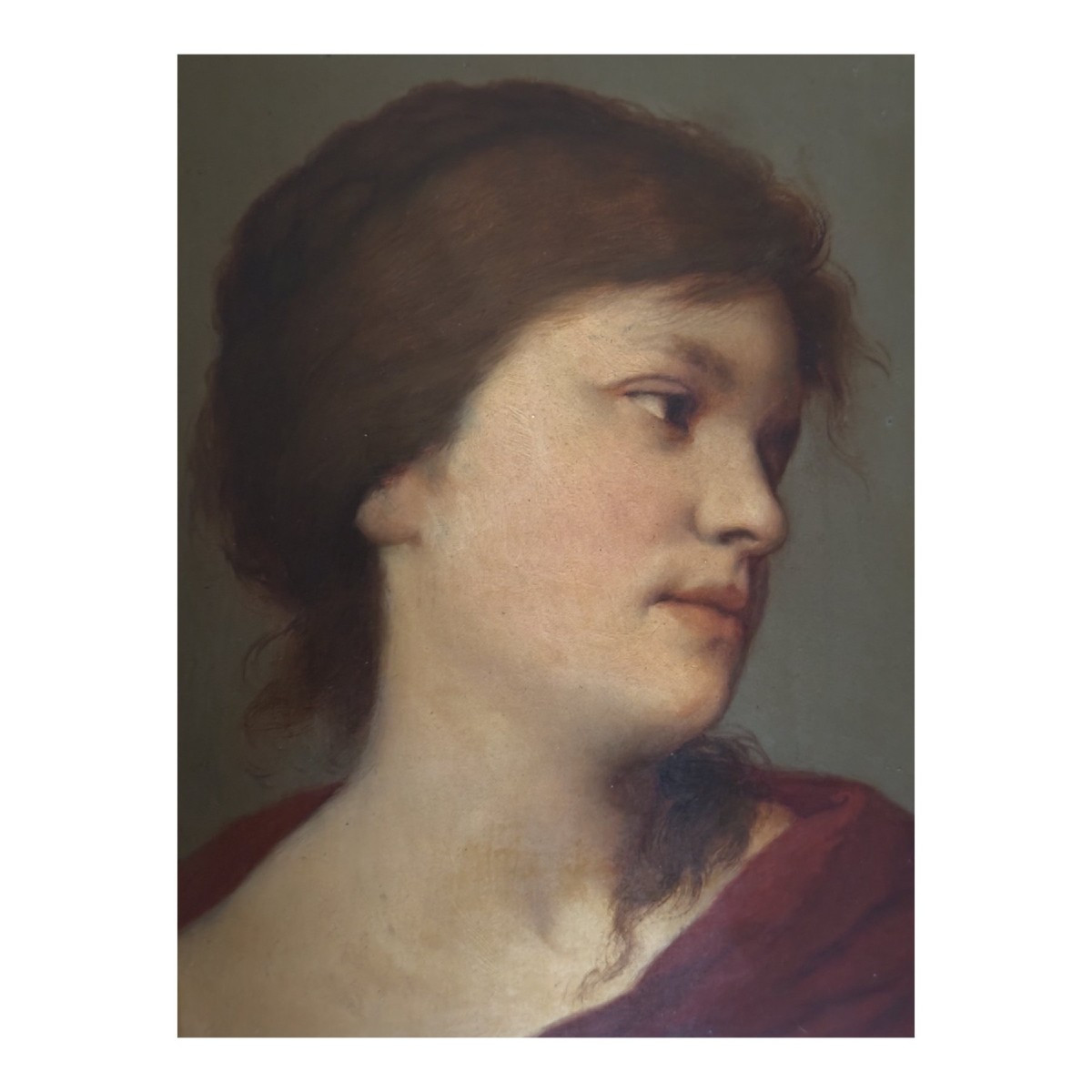 Portrait d'une jeune femme par Gabriel Cornelius Ritter Von Max (1840-1915)-photo-2
