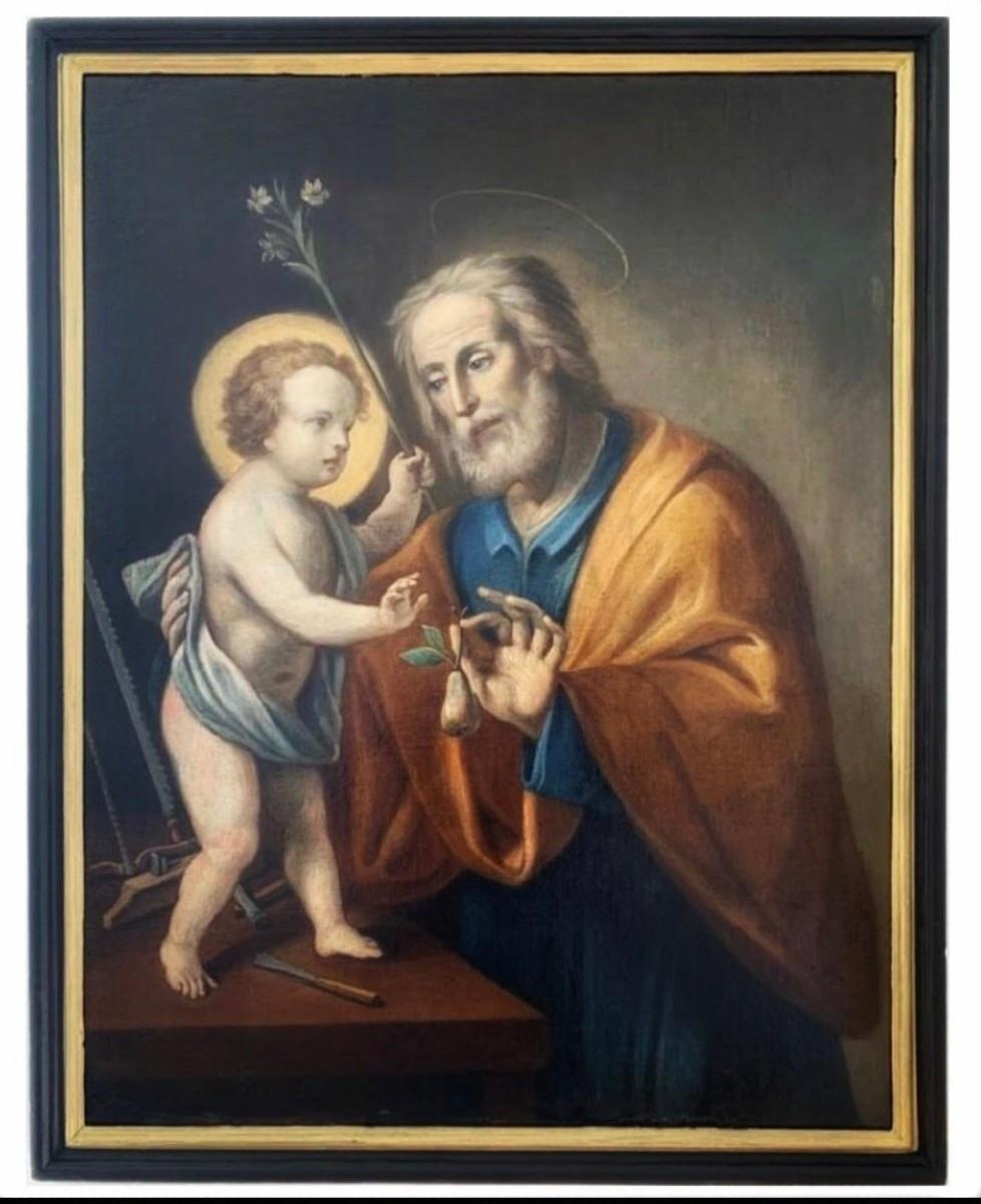 Saint Joseph Avec l'Enfant Jésus, école Bolonaise (xvii-xviii)