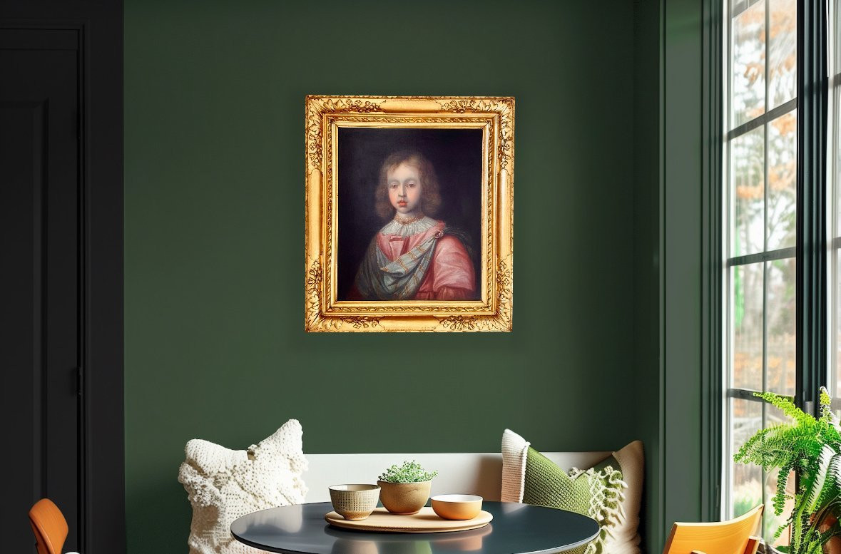Portrait en buste d'un jeune garçon, cercle de Jacob Huysmans (1630-1696)-photo-1