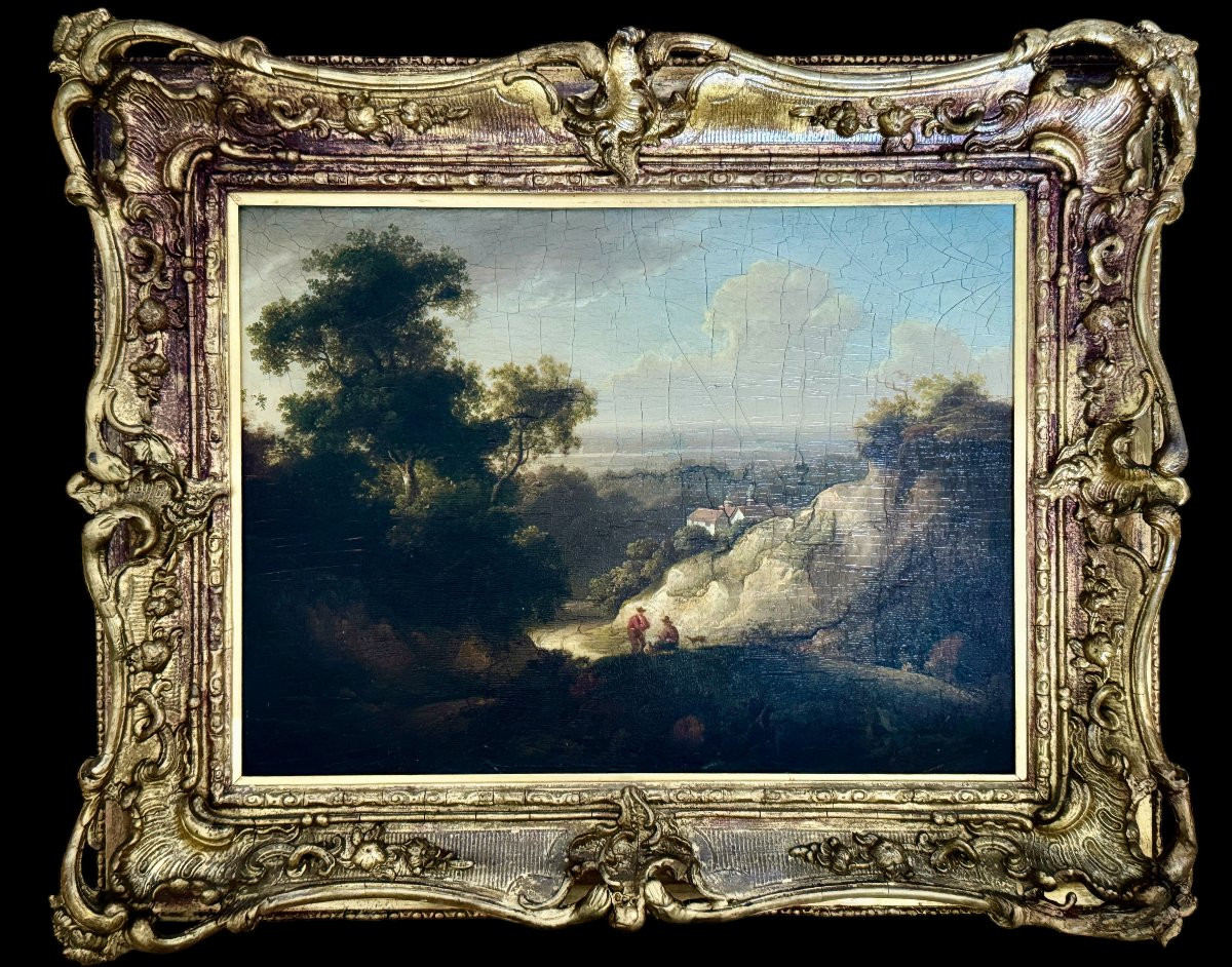 Landscape With Resting Figures, Hendrik Schweickhardt (1747 - 1797), Studio Of-photo-1