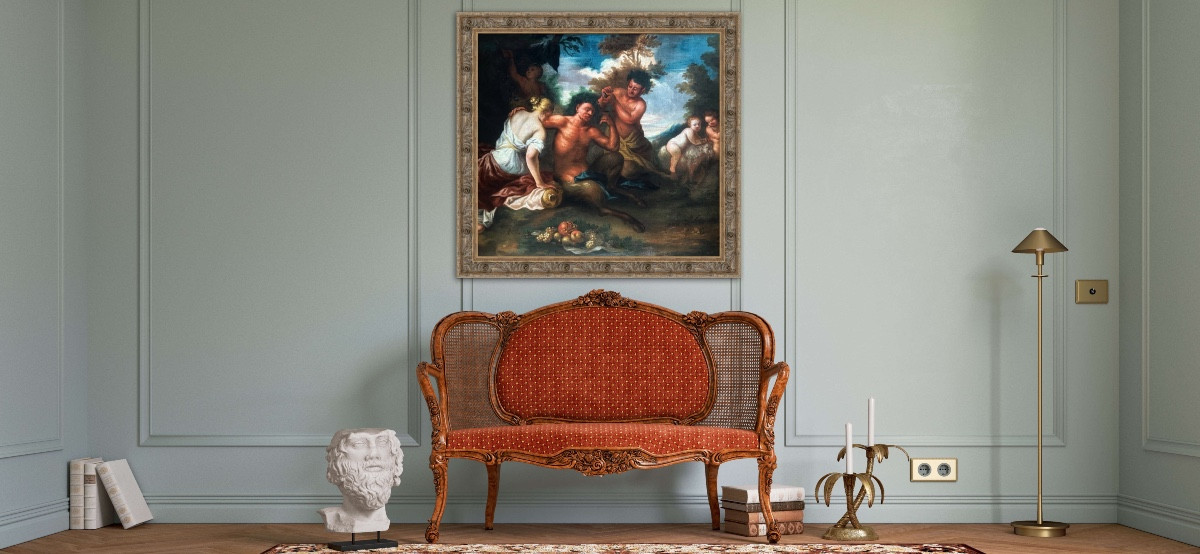 Bacchanale dans la forêt, (XVII) Cercle de Jacob Jordaens (1593-1678)-photo-4