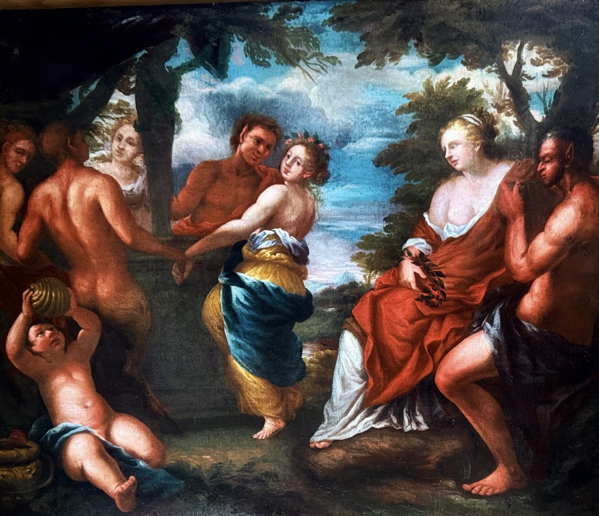 Bacchanale dans la forêt, (XVII) Cercle de Jacob Jordaens (1593-1678)-photo-5