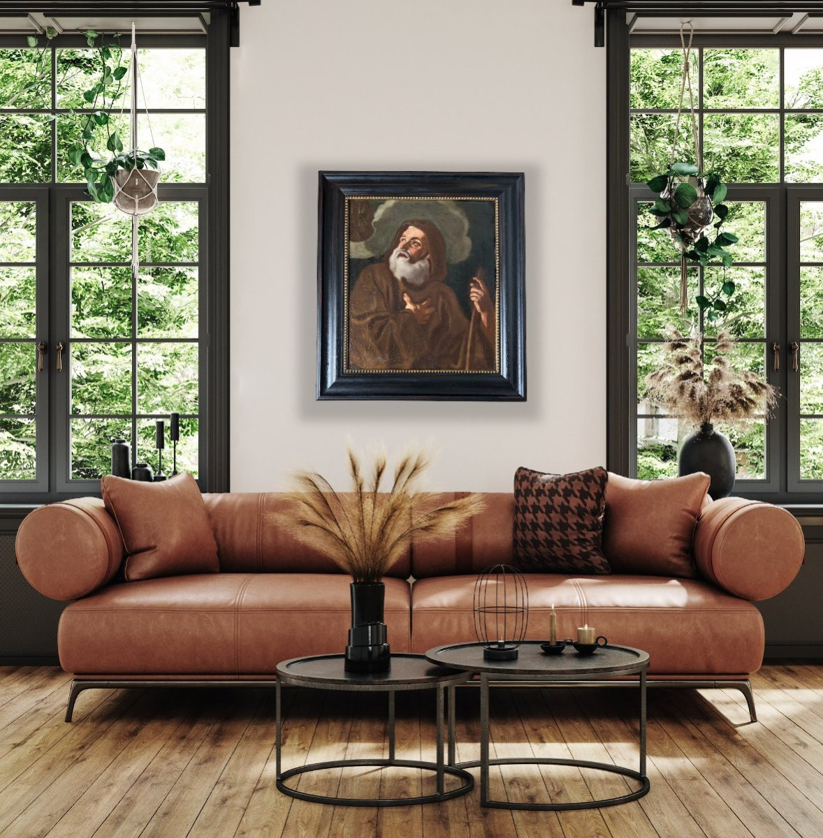 Saint Francis Of Paola (charitas), Manner Of Jusepe De Ribera (1591-1652)-photo-2