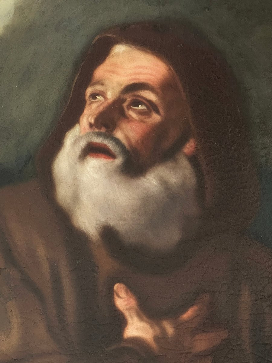 Saint Francis Of Paola (charitas), Manner Of Jusepe De Ribera (1591-1652)-photo-2