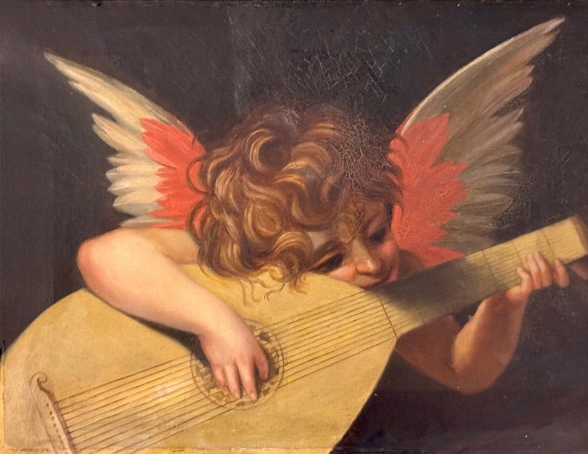 Ange jouant du luth, École italienne du XIXe siècle, D'après Rosso Fiorentino (1494-1540)-photo-3
