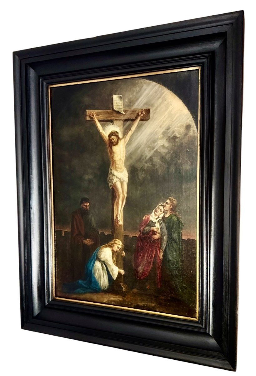 La Crucifixion,  École italienne du XVIIe siècle (XIXe siècle)-photo-1