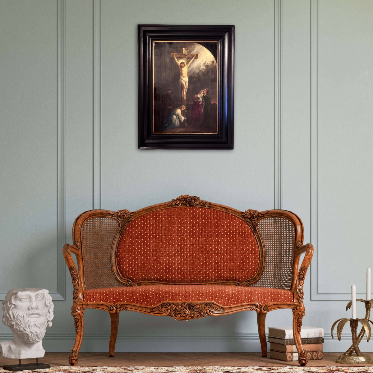 La Crucifixion,  École italienne du XVIIe siècle (XIXe siècle)-photo-3