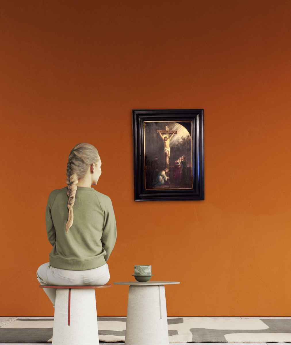 La Crucifixion,  École italienne du XVIIe siècle (XIXe siècle)-photo-6