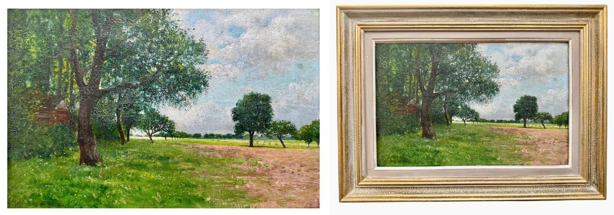 Paysage pastoral, Jean Desbrosses (Français) (1835 - 1906)-photo-3