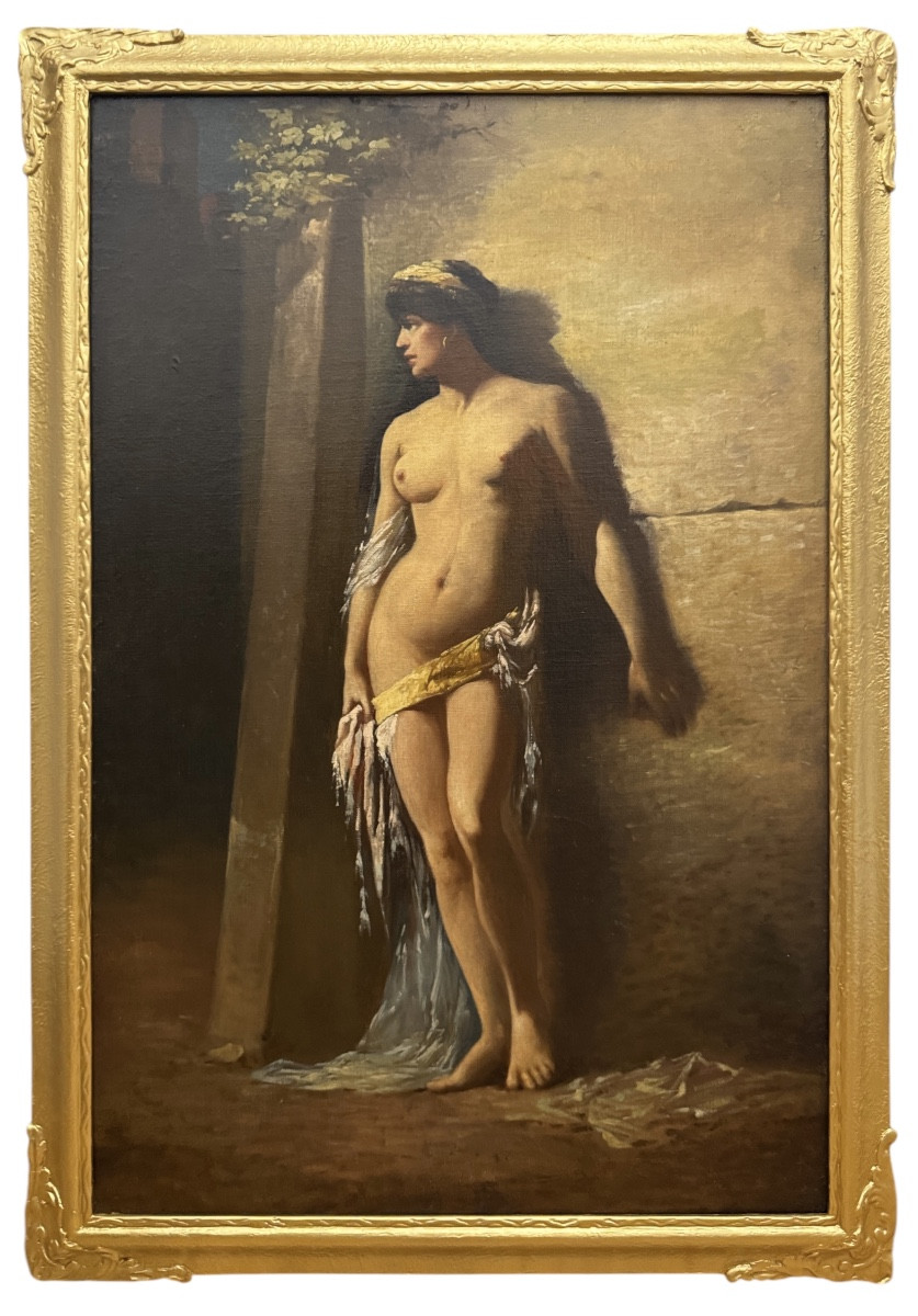 Portrait Orientaliste d'un Nu en Pied du XIXe Siècle,  Entourage de Fabio Fabbi (1861-1946)-photo-7