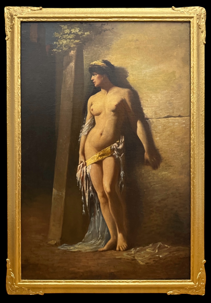 Portrait Orientaliste d'un Nu en Pied du XIXe Siècle,  Entourage de Fabio Fabbi (1861-1946)
