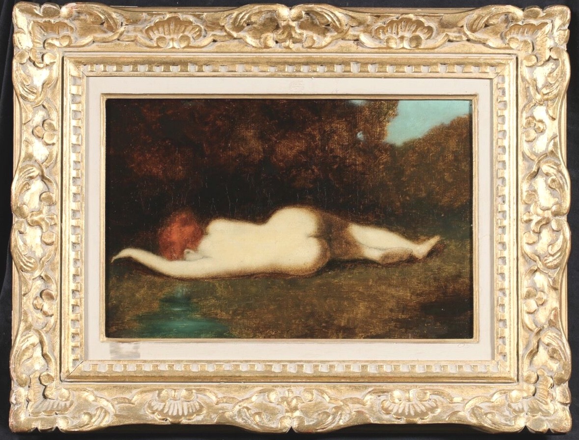 École symboliste : Nu dans un paysage, entourage de Jean-Jacques Henner (1829-1905)