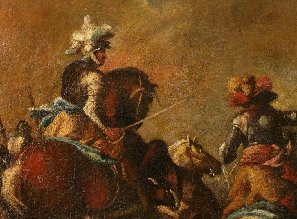 17th Century Cavalry Battle Scene, Manner Of Pandolofo Reschi (1643-1699)-photo-3