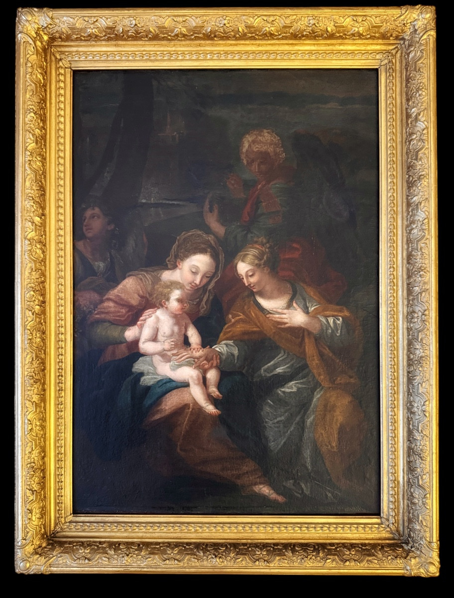 Le Mariage mystique de sainte Catherine,  École de Carlo Maratta (1625 - 1713)