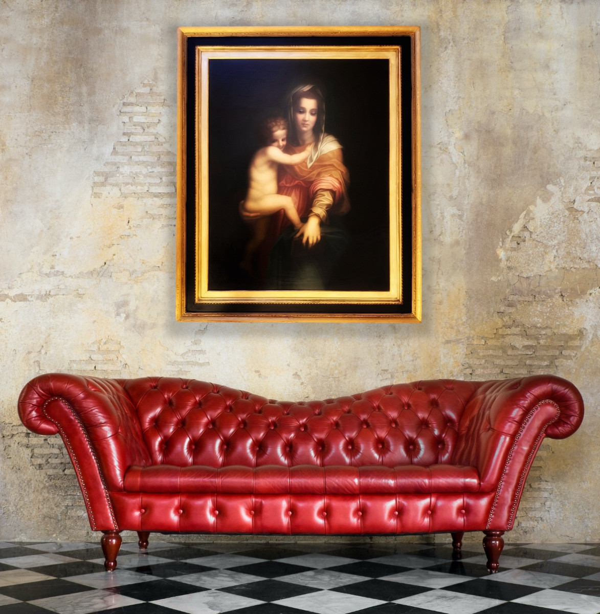 La Madone aux Harpies d'après l'original d'Andrea del Sarto-photo-5