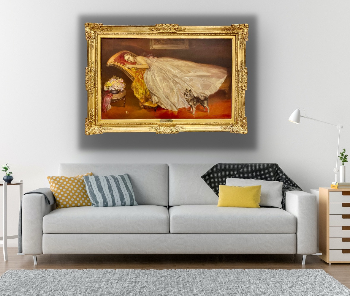 Portrait Of A Lady Reclining, Karel Van Belle (1884-1958)-photo-6