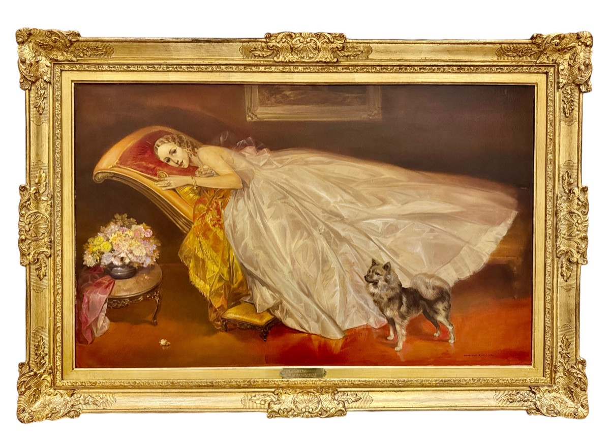 Portrait Of A Lady Reclining, Karel Van Belle (1884-1958)