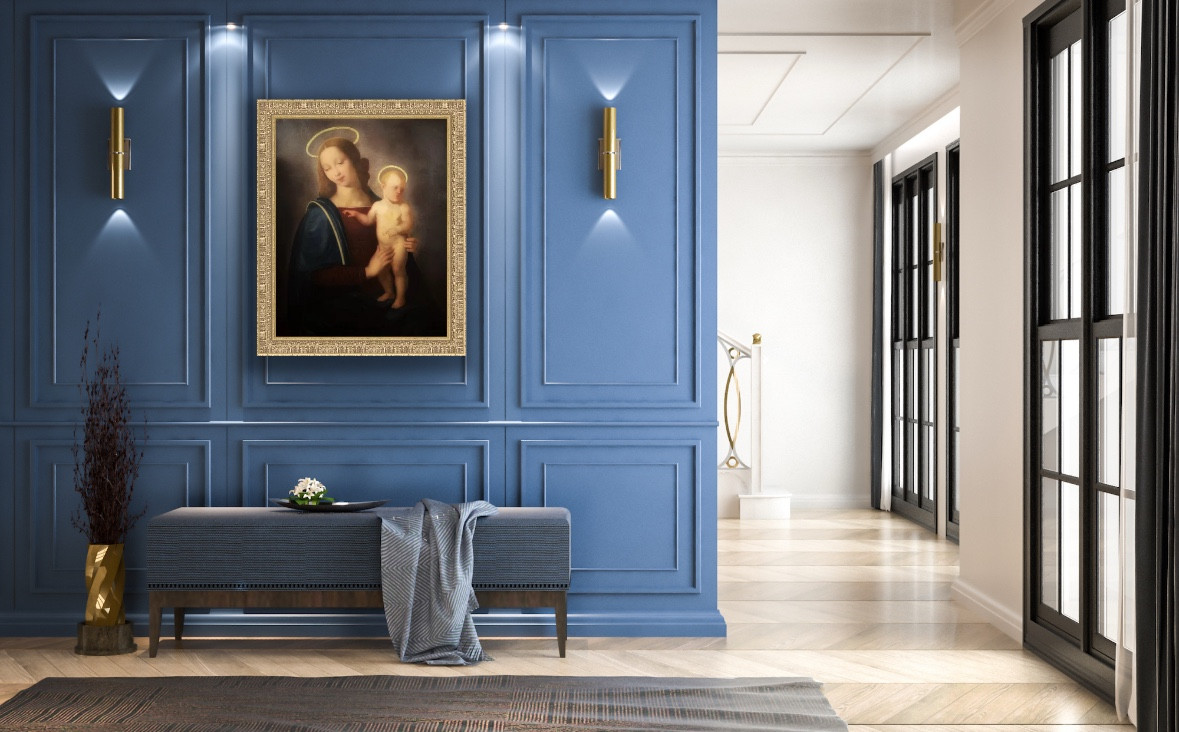 Une belle représentation du XVIIIe siècle de la Vierge à l'Enfant-photo-3