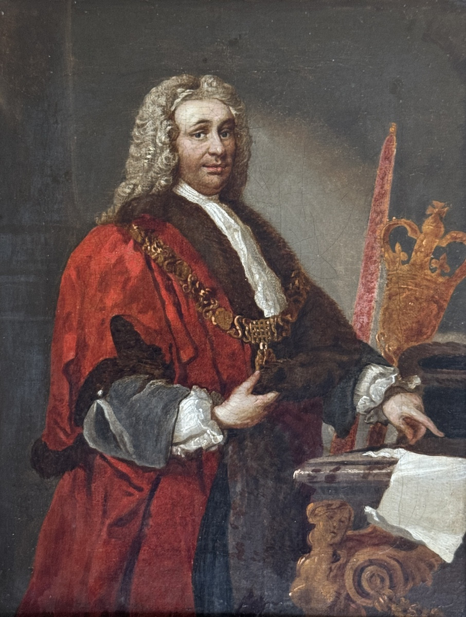 Portrait Of Sir John Barnard (c.1685-1764), Attributed To John Vanderbank (1694-1739)-photo-1