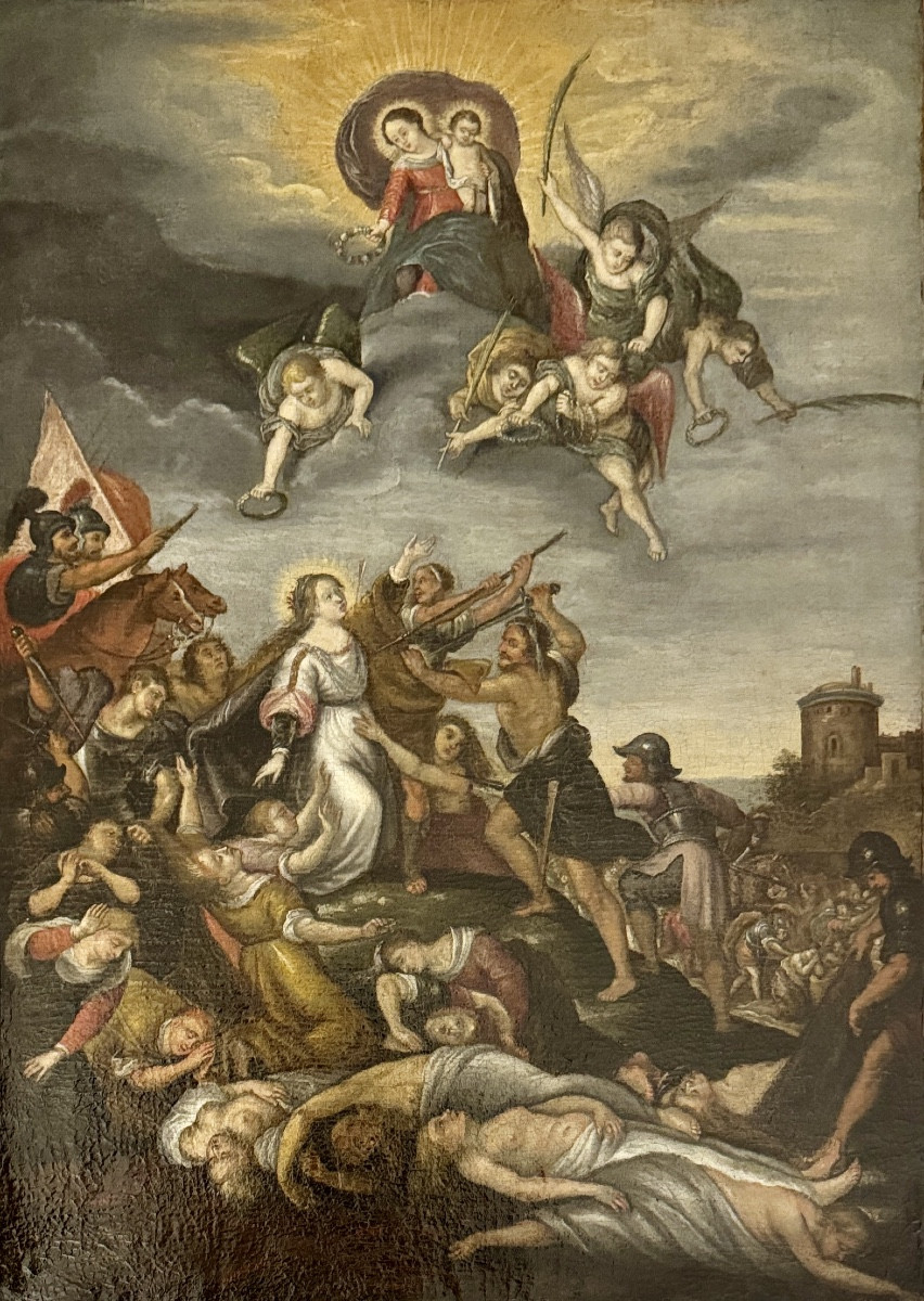 École florentine (XVIIe) siècle - Le martyre de sainte Catherine de Bolsena-photo-2