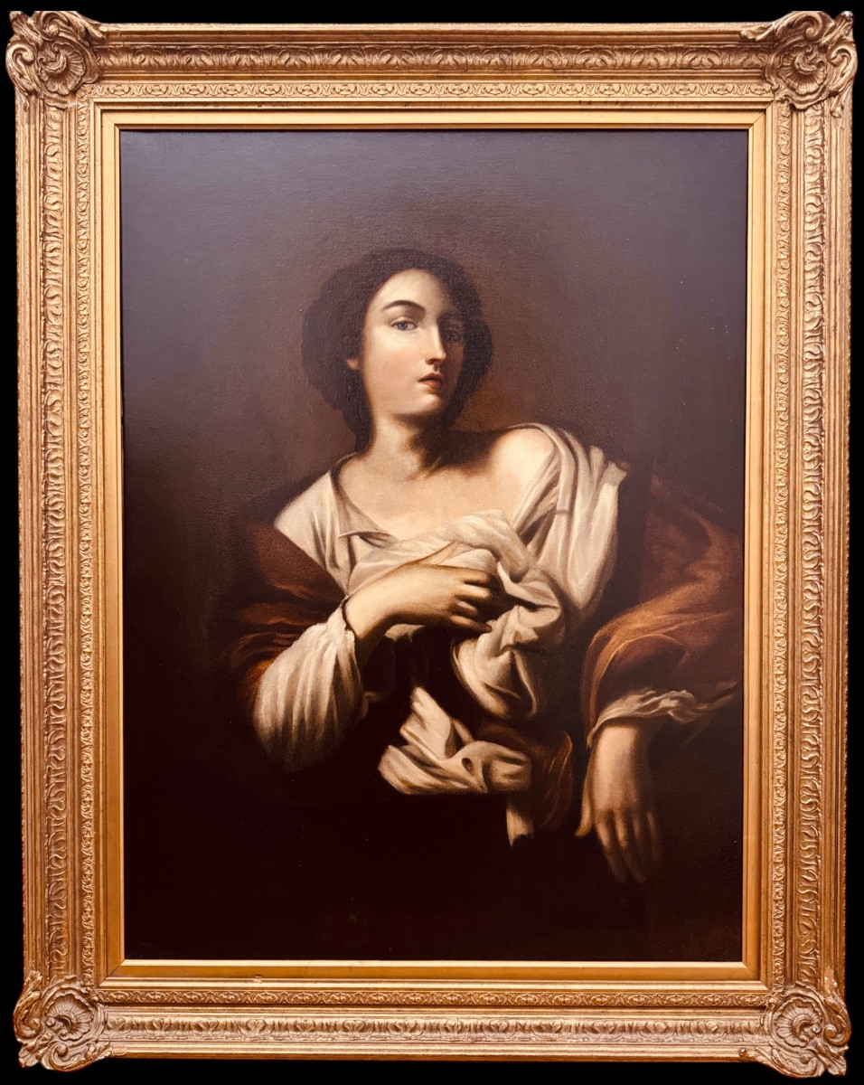 Portrait du XIX (École italienn)le vieux maître de Sainte Agathe