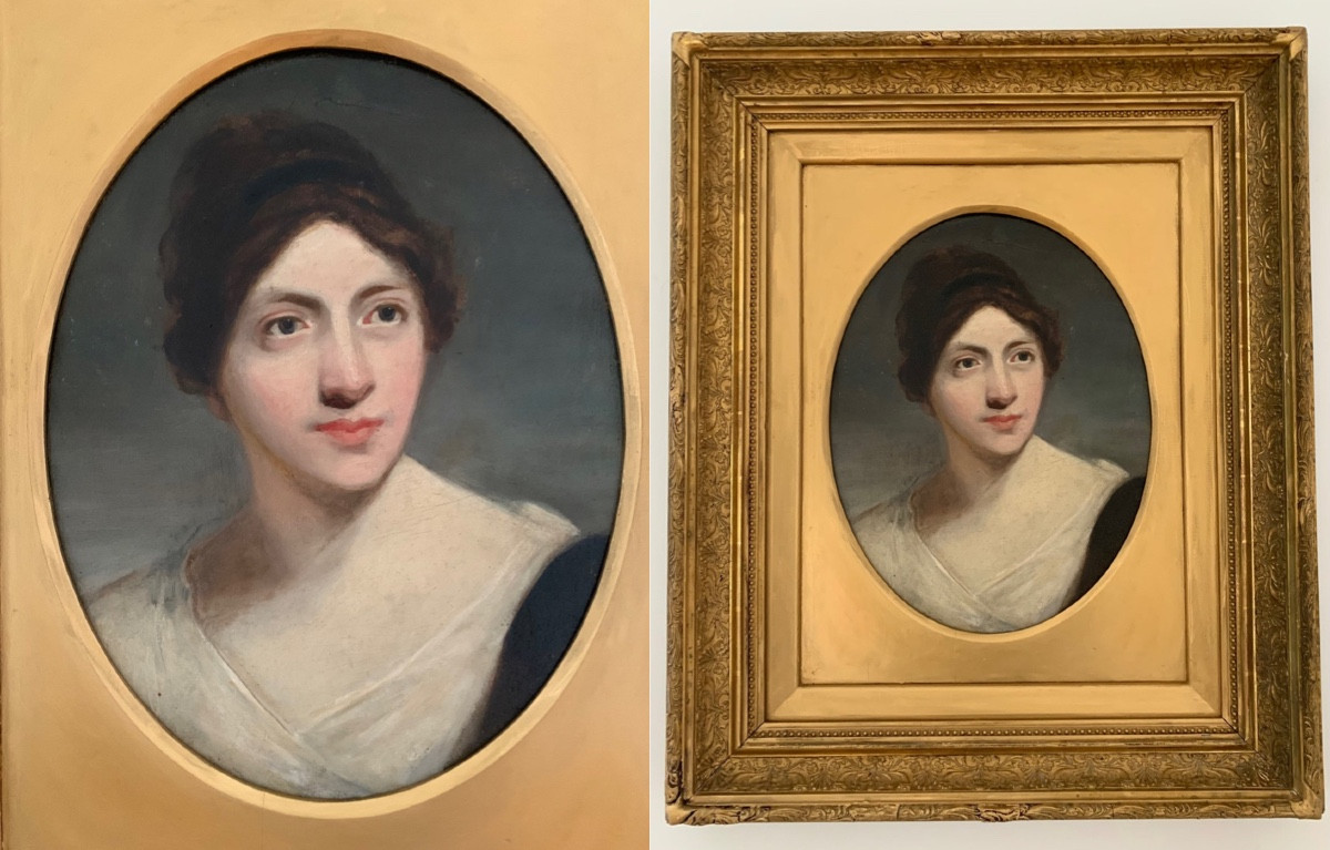 Portrait en buste d'une jeune femme, Étude de Sir Thomas Lawrence (1769 – 1830)  -photo-4