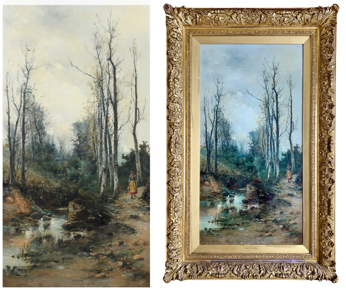 Lady Walking In The Woods, Professor Karl Heffner (1849-1925)-photo-3