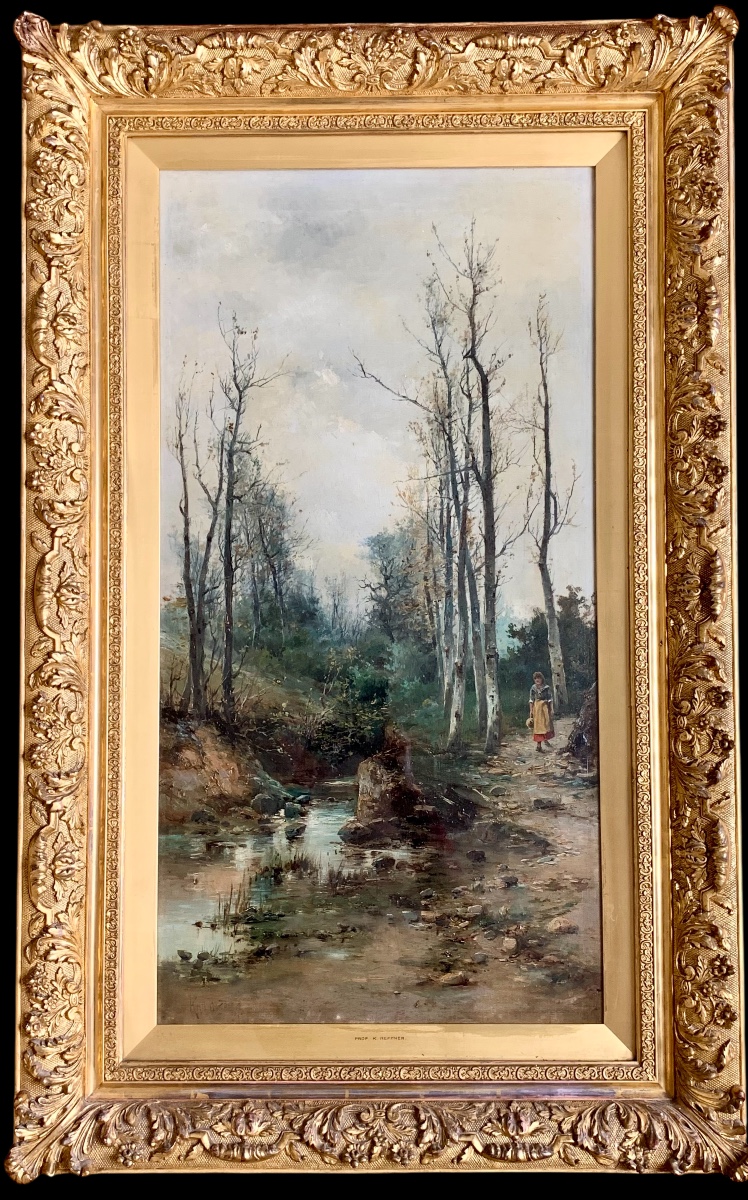 Lady Walking In The Woods, Professor Karl Heffner (1849-1925)-photo-7