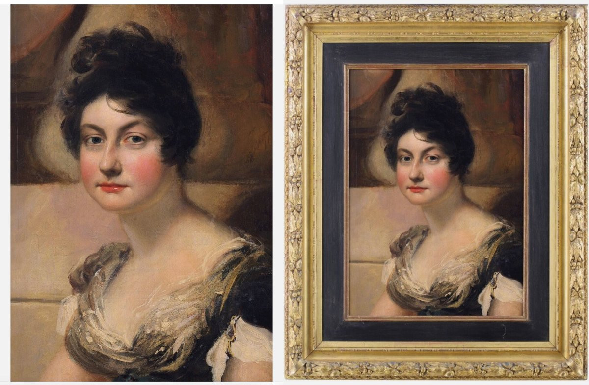 Portrait d’une jeune femme noble, Sir William Beechey, R.A. (Grande-Bretagne, 1753-1839)-photo-2